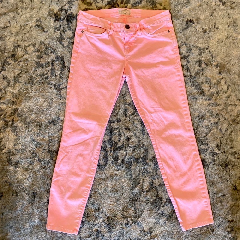 Current/Elliott pink skinny jeans size 29